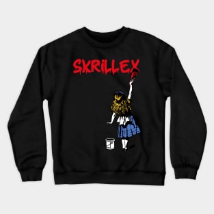 skrillex red girl Crewneck Sweatshirt